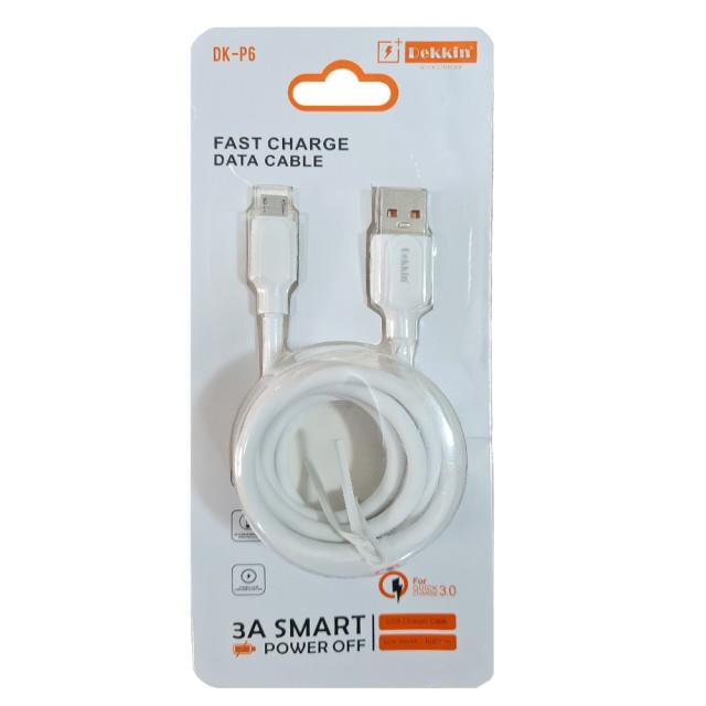 کابل شارژ USB به microUSB دکین مدل DK-P6 طول 1 متر